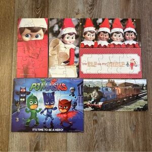 Elf on the Shelf, Thomas, PJ Masks Puzzle Set, 12-24 pc wooden
